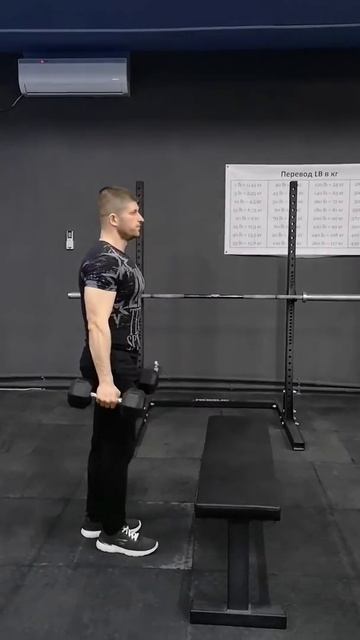 Зашагивания на лавку с гантелями | Steps on the bench with dumbbells