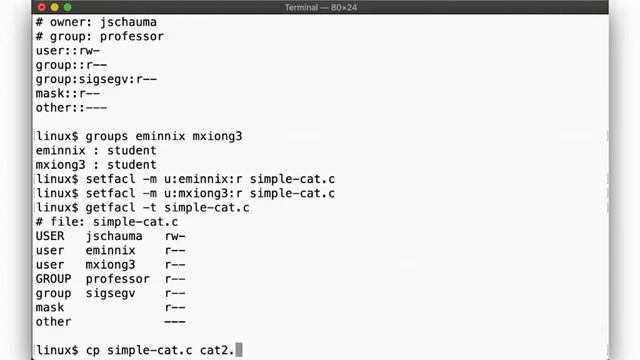 UNIX24-13-1 Advanced Programming in the UNIX Environment- Week 13, Segment 1 - POSIX ACLs