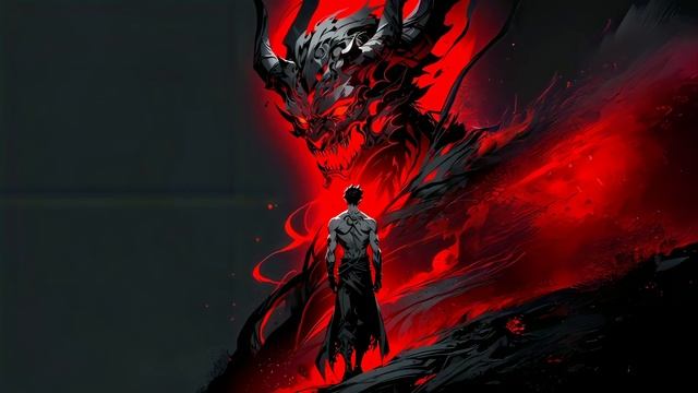 Красный Демон и Воин | Red Demon and Hero - Живые Обои