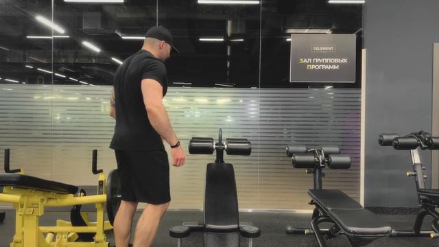 Жим с гантелями лежа под углом на отрицательной скамь?
