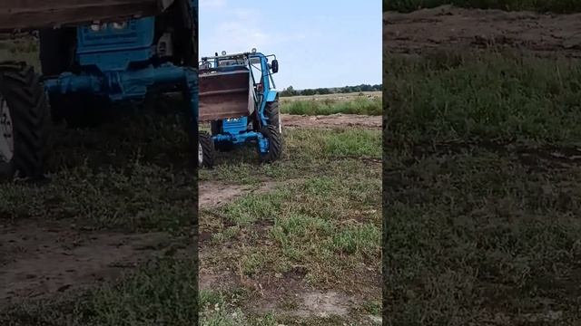 Погрузка удобрения на мтз 82