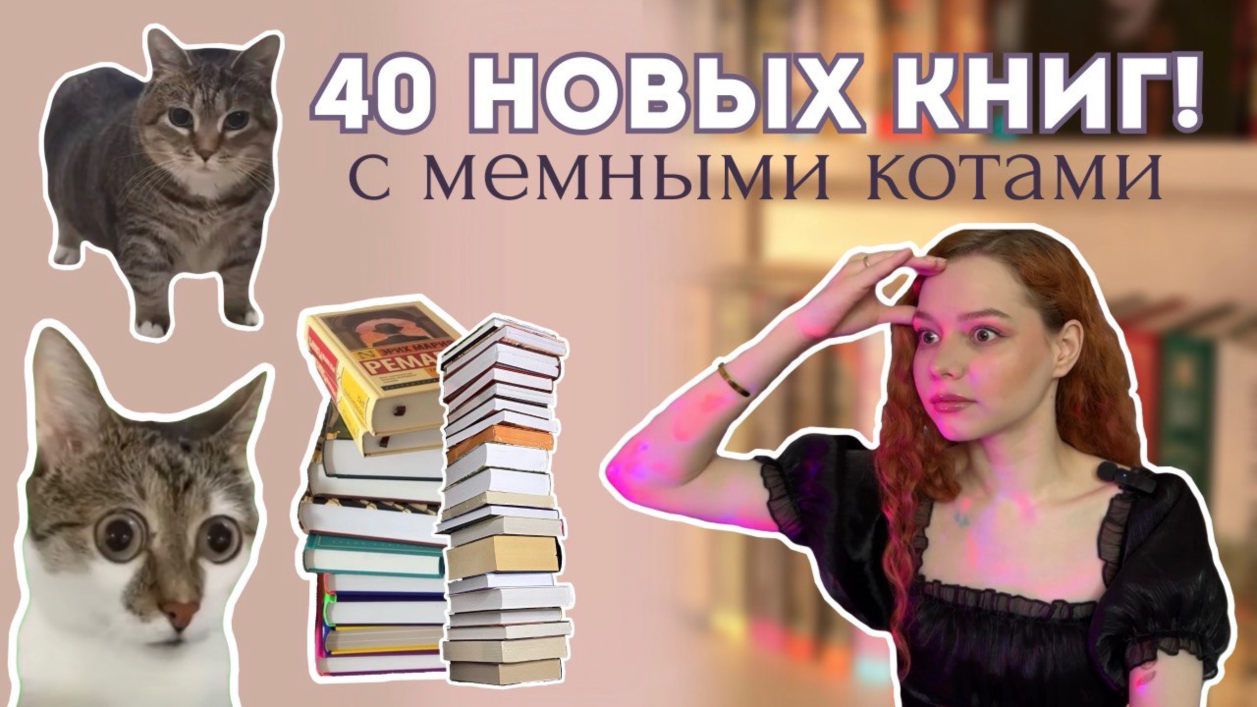 🐈📚 40 НОВЫХ КНИЖНЫХ ПОКУПОК | ОБЗОР С МЕМНЫМИ КОТИКАМИ