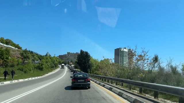 Ялта. Обводная (ЮБШ) от "Новой Ливадии" до развилки Рабочая/Халтурина ул. 06.05.25.Крым.Crimea.Yalta