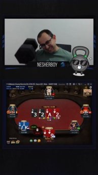 Проверяем способности гантели «гири» #NesherBoy #poker #holdem #п