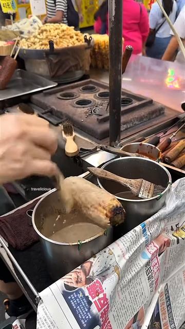 How to Grill the Spicy Corn in Taiwan #shorts
