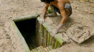 Building The Most Secret Underground Bamboo House By Ancient Skil