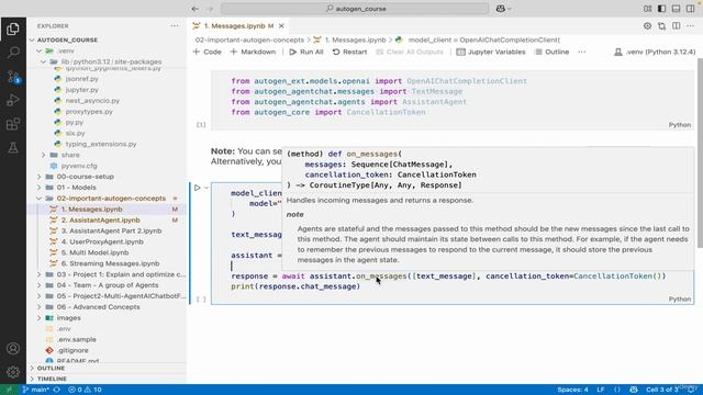 2 -Demonstrating TextMessage in Action Sending Messages to AI Agents