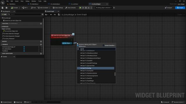 9_UE5 - Common UI List View & Tile View Widgets