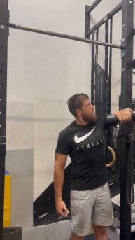 Вращение плеча наружу у рамы с гантелью