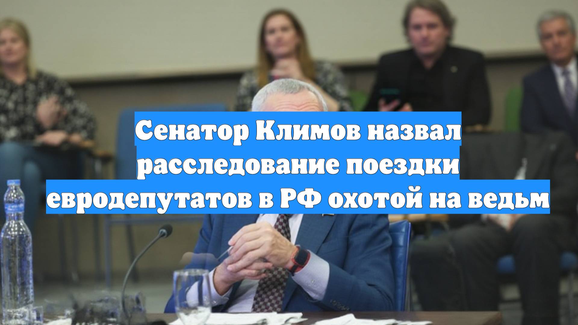 Сенатор Климов назвал расследование поездки евродепутатов в РФ охотой на ведьм