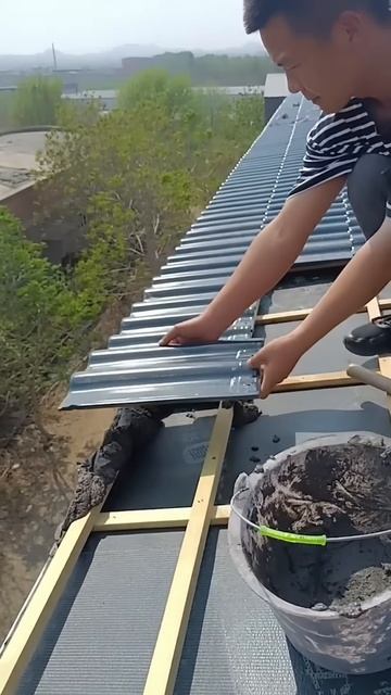 How to install metal roof tiles easily #shorts