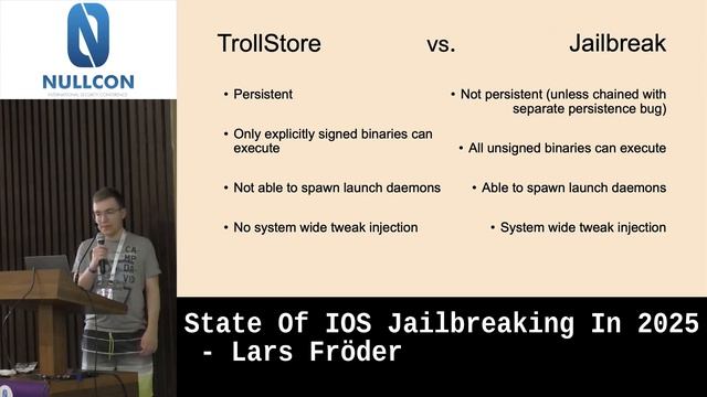 Nullcon Goa 2025: State Of IOS Jailbreaking In 2025 - Lars Fröder