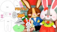 Зайка из фетра своими руками / Выкройка зайки / DIY felt bunny / Зайчик из фетра / Выкройка зайчика