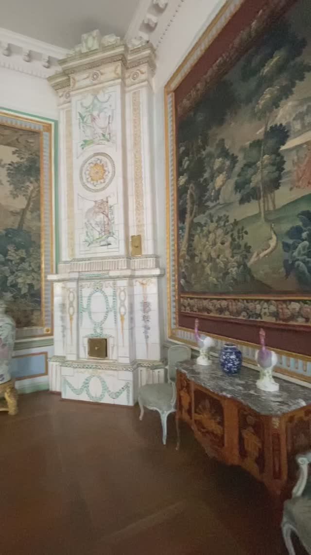 Дворец в Кусково.Прихожая (Шпалерная) гостиная/Palace at Kuskovo (Moscow).Antechamber-Drawing room