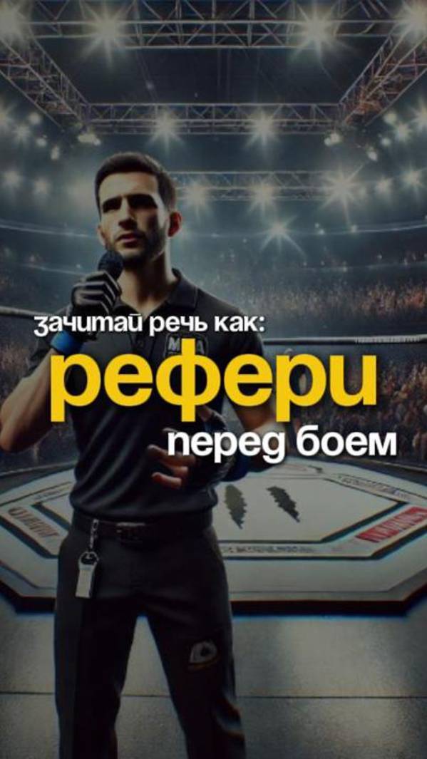 Выступи публично, как рефери перед брем