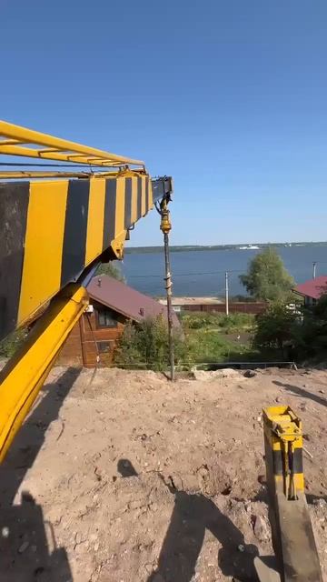 Бурение свай ямобуром 300мм в п.Верхний услон