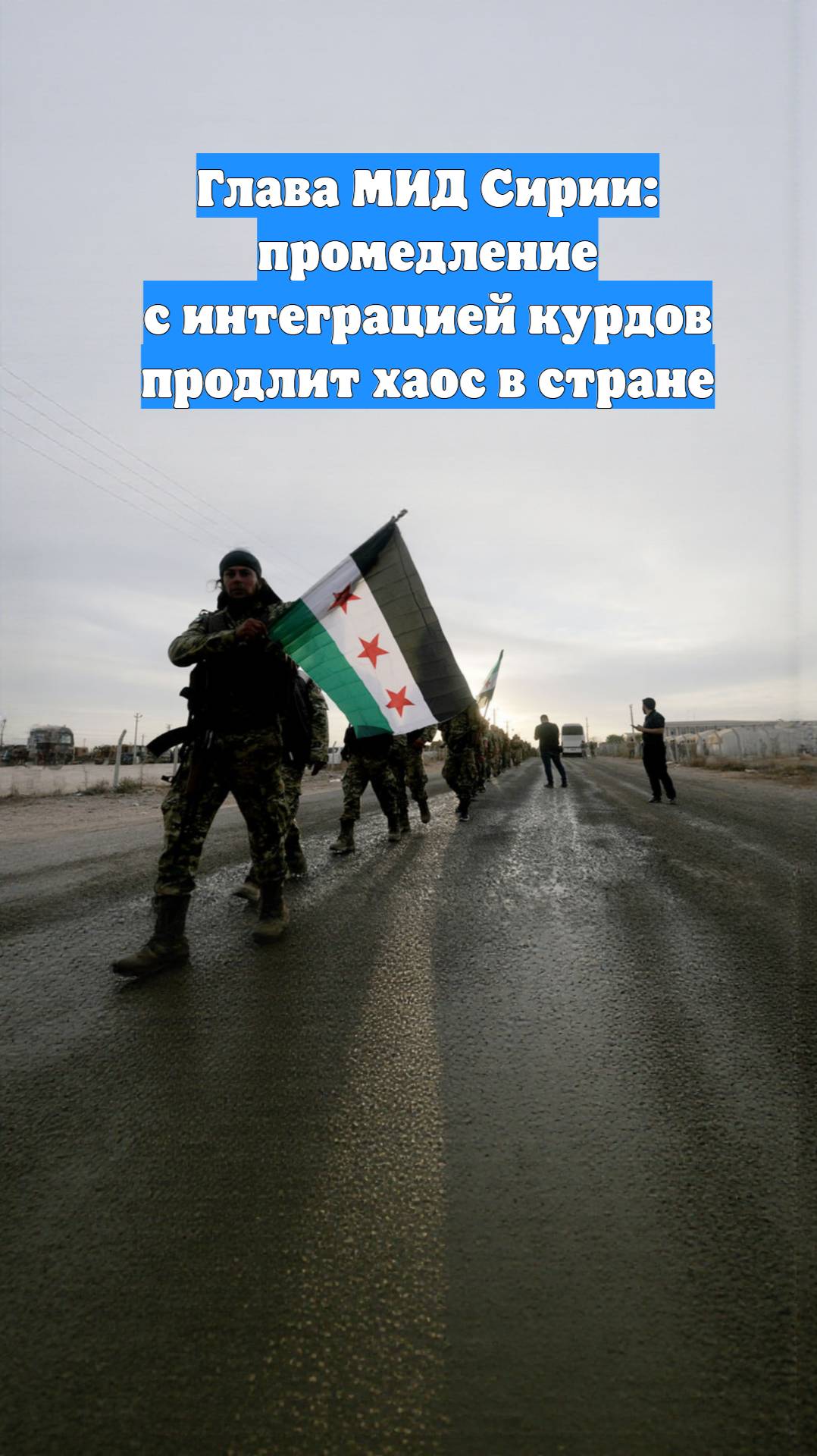 Глава МИД Сирии: промедление с интеграцией курдов продлит хаос в стране