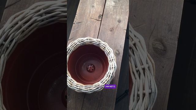 Реанимирую плетеный горшочек. Бумажная лоза