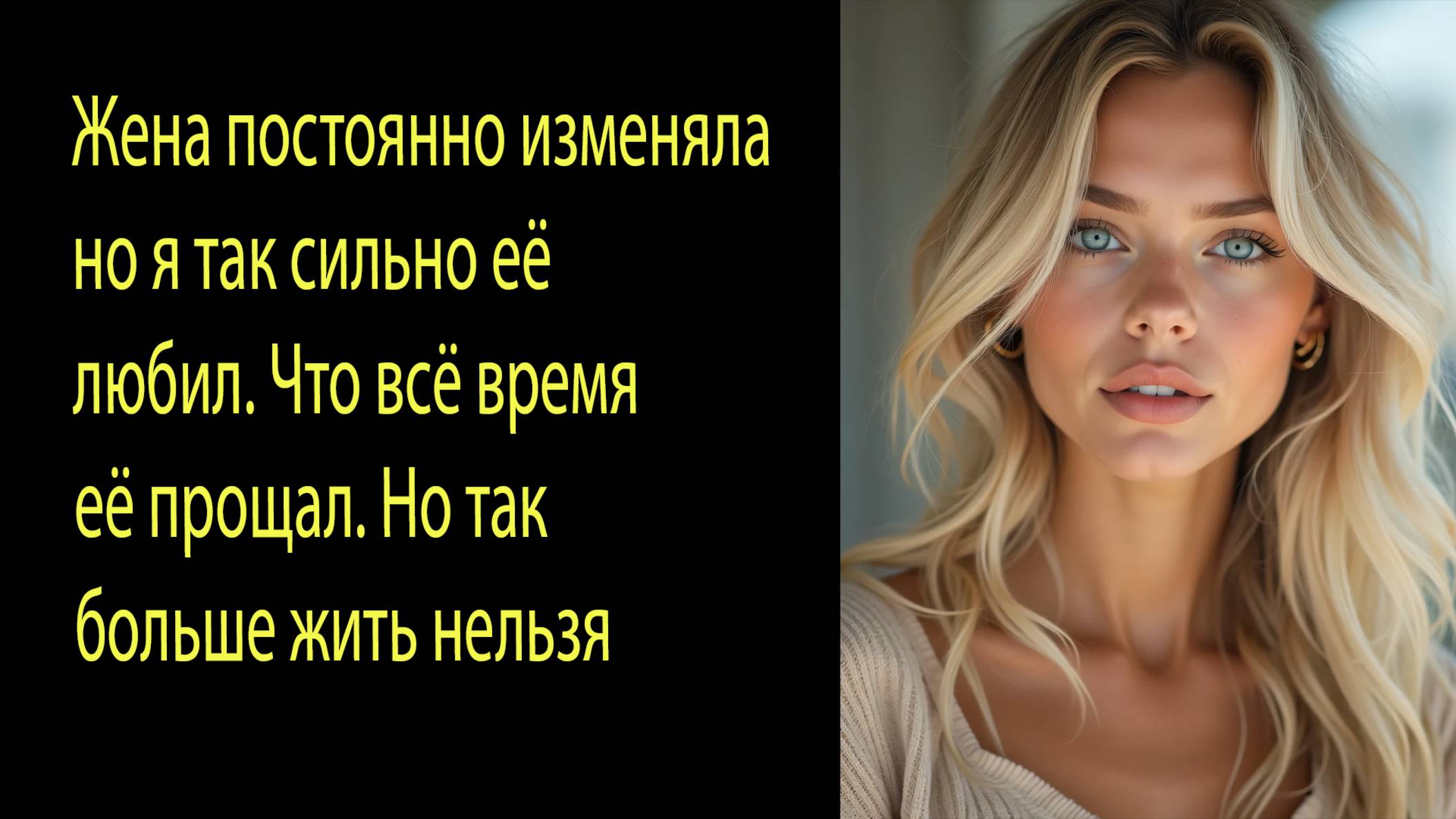 Жена постоянно изменяла, но я так сильно её любил. Что всё время её прощал. Аудио истории из жизни