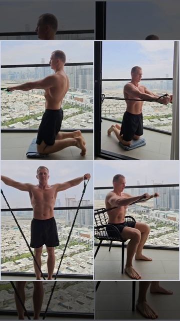 Тренировка на верх тела с эспандером #тренировка #эспа