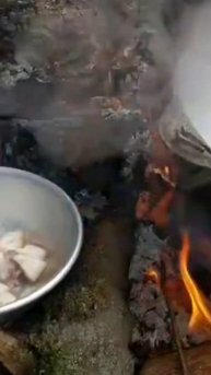 Еда на костре, полевая каша, рыбалка #рыбалка #спиннинг
