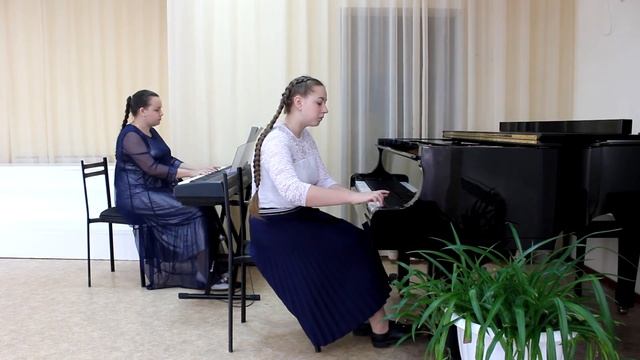 А. Самонов "Юношеский концерт" в исполнении Байгуловой Валерии и преподавателя ДШИ Тунгусовой А.А.