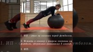 Фитбол - планка на локтях
