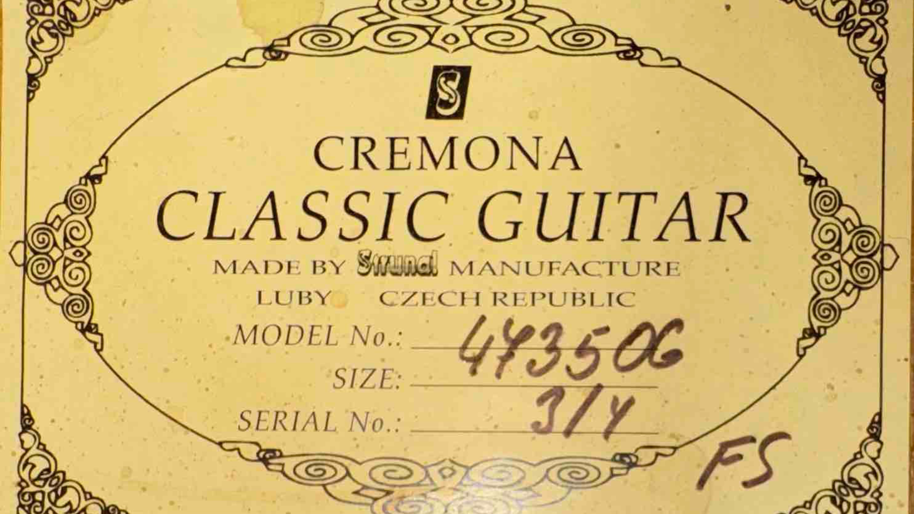 Гитара Cremona 4735 06 размер 3/4 - кедр массив - Скерцо - Сюита №2 (И.С.Бах)