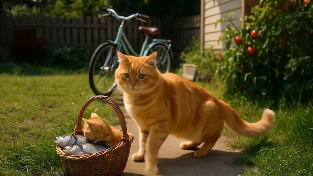 Mama Cat Rescues Ducklings and Cooks Them Spaghetti! 🍝🦆