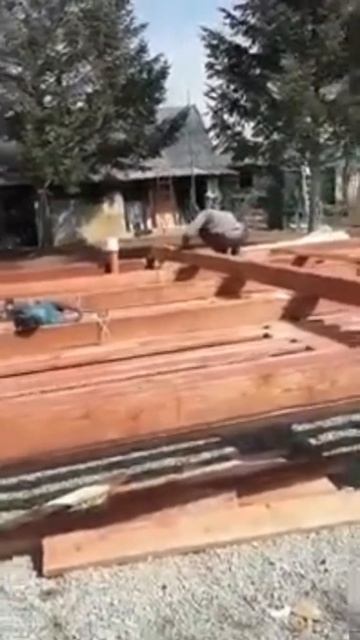 Строим двухэтажный дом из мини-бруса 12,0х6,0 м.