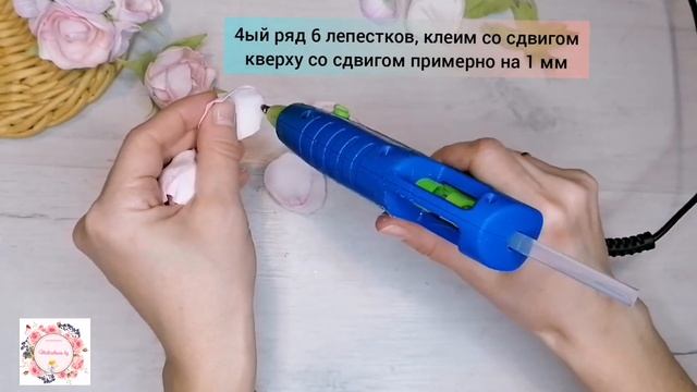 Гортензия и роза из фоамирана. Цветочные резиночки/бу?
