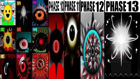 Фаза 1 VS Фаза 2 VS Фаза 3-4 VS Фаза 5 VS Фаза 6 VS Фаза 7-13 в Incredibox Sprunki!
