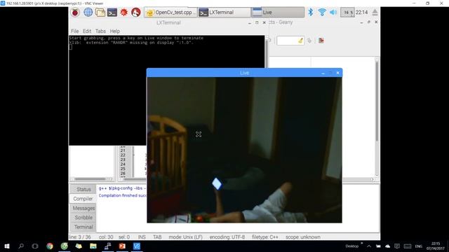 Установка OpenCV на Raspberry Pi и пример C ++ Python