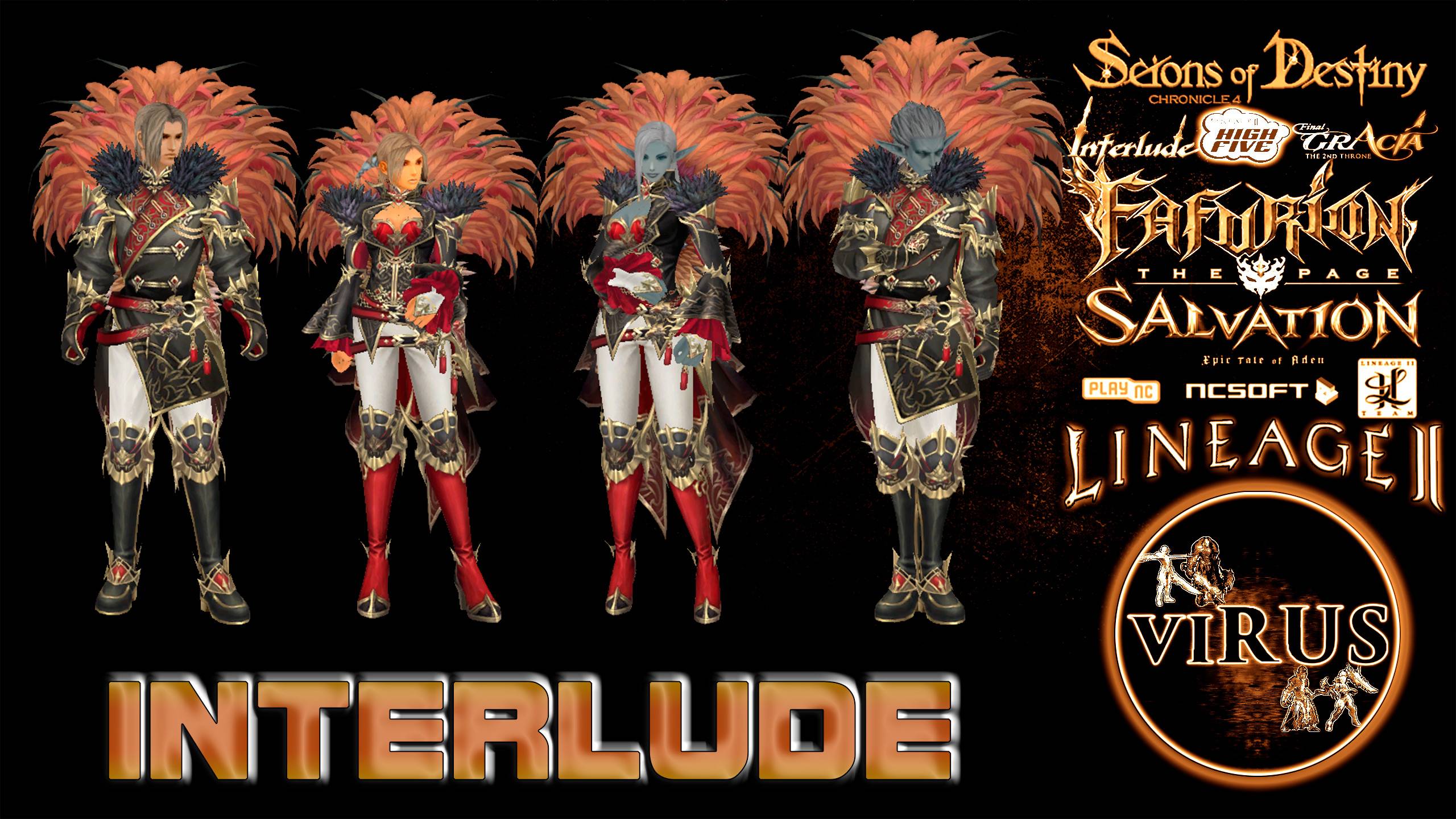 New Animation Back add-on 02 for any costume. LINEAGE II-Interlude ◄√i®uS►