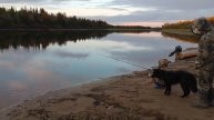 Сын учится забрасывать спининг
