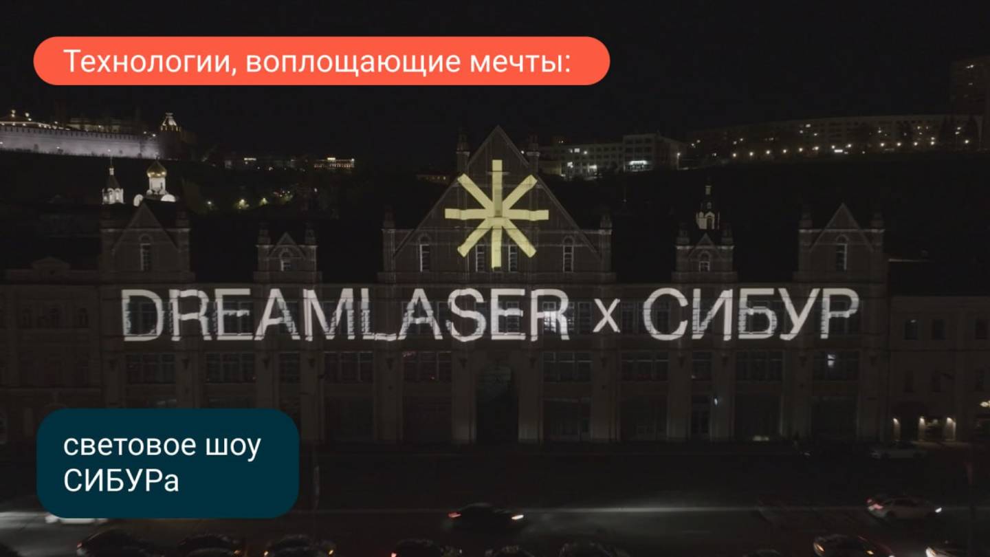 Световое шоу INTERVALS в Нижнем Новгороде: технологии СИБУРа, преображающие реальность