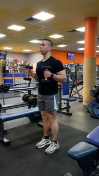 Молотковые сгибание рук с гантелями