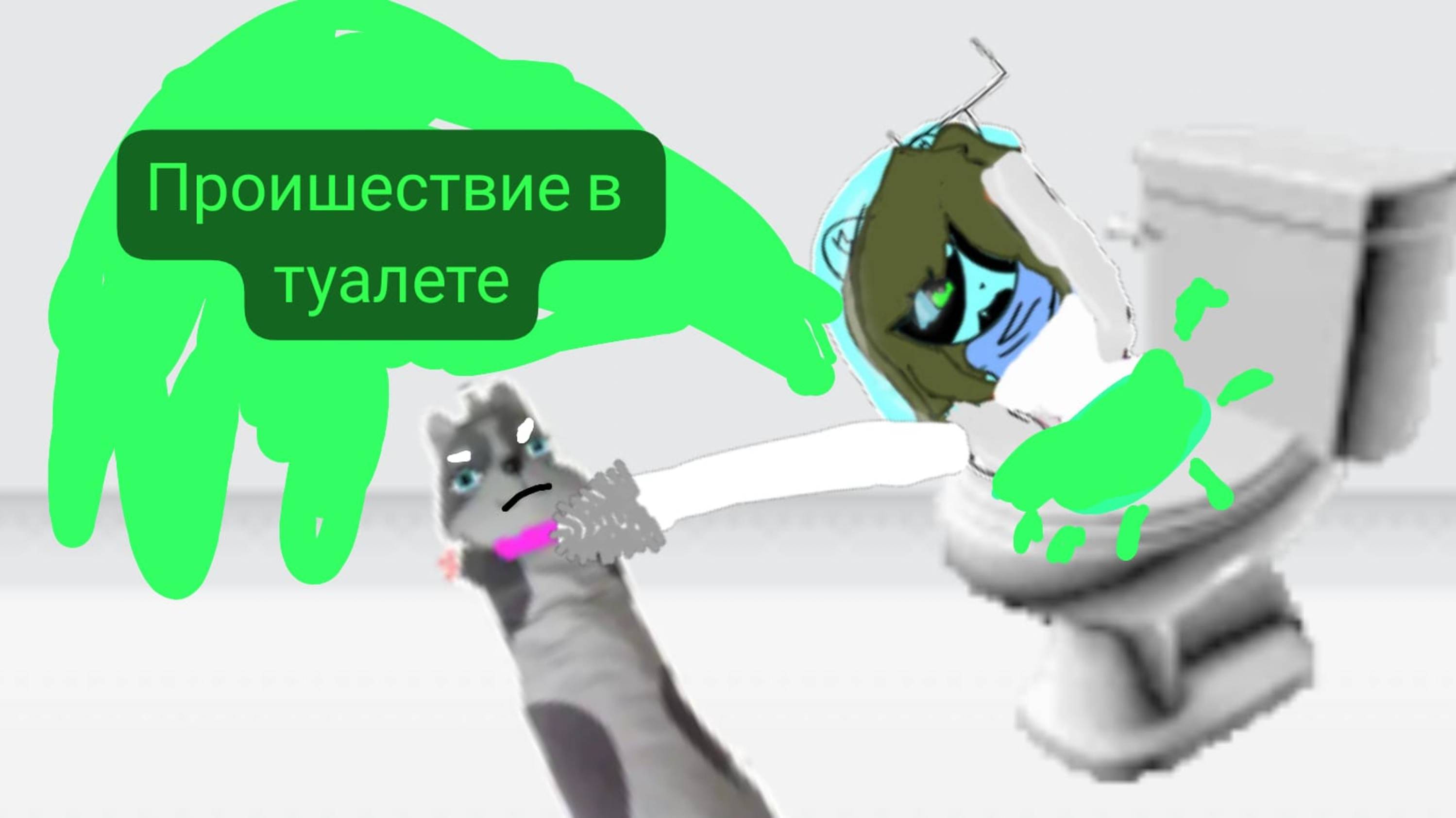 Прикол! Происшествие в туалете.