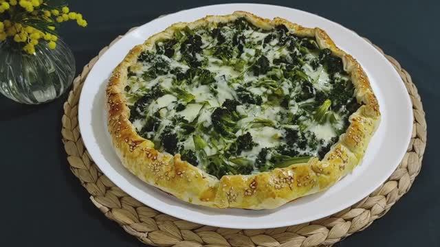 Супер закусочный пирог из слоёного теста🔥🔥