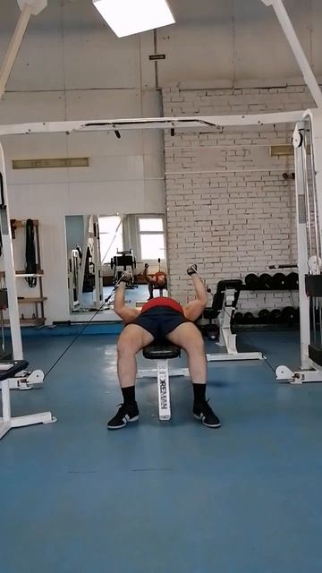 Разводка рук на грудь. #жим #жимлежа #жимлёжа #качалка #?