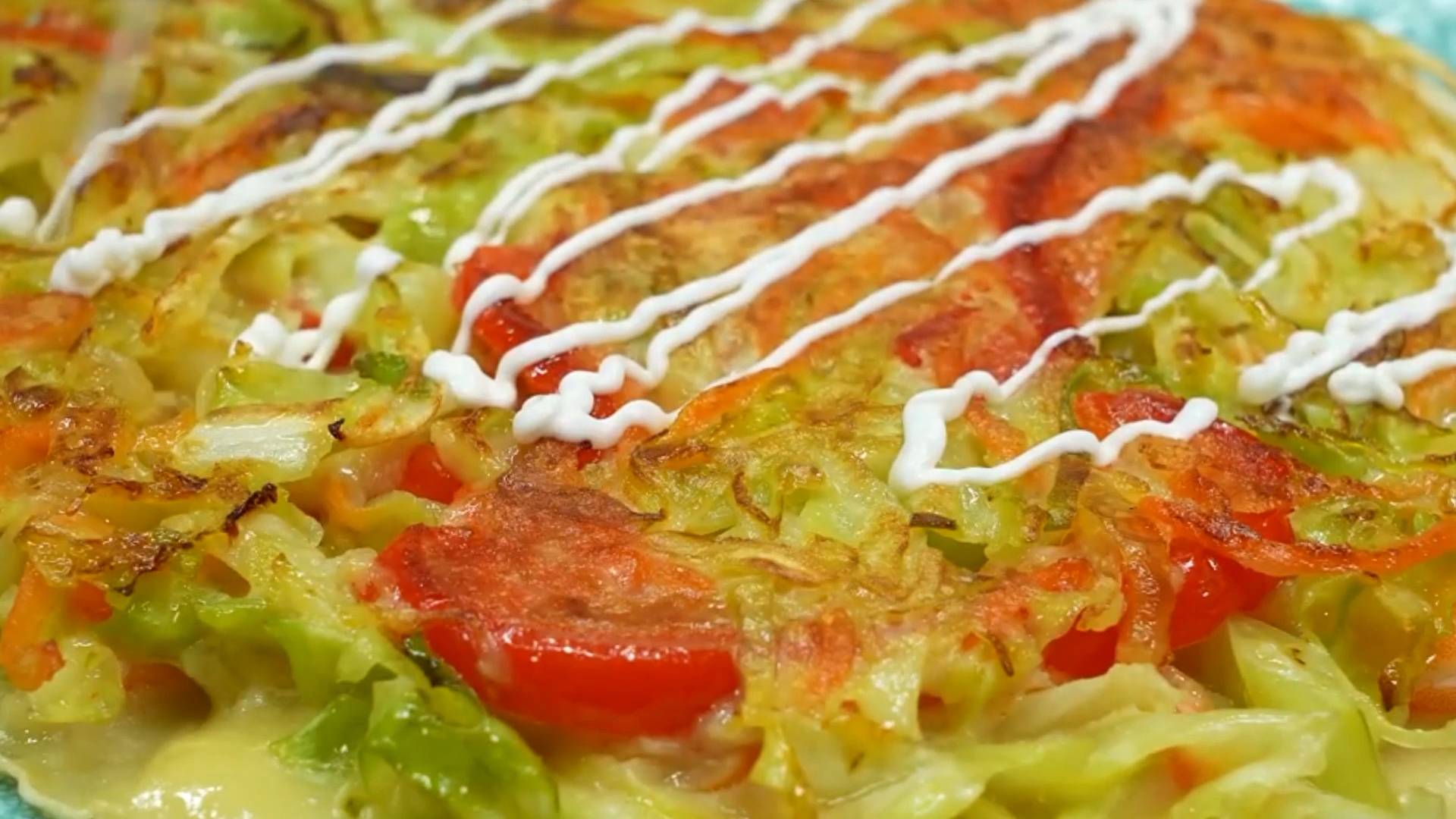 Блинчики с капустой и креветками