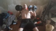 жим лёжа на наклонной скамье с гантелями четвертый по?