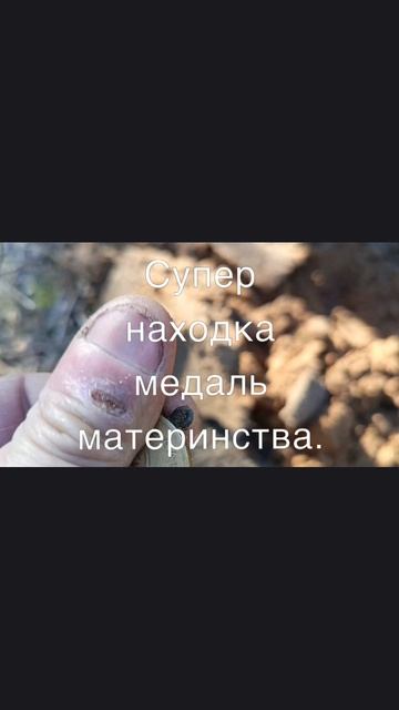 Супер находка с металлоискателем медаль материнства.