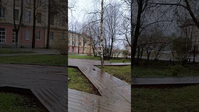 дождь ☔☔☔ мокрой пеленой наполнил небо