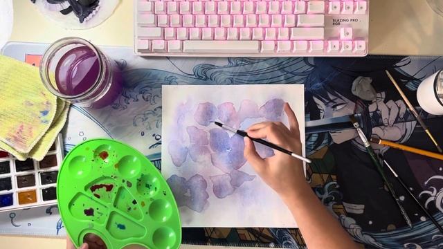 speedpaint | гортензии, акварель | hydrangeas, watercolour
