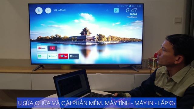 Cài HĐH Android mới nhất cho tivi xiaomi A Pro A55 inches, tại tòa nhà C Tulip