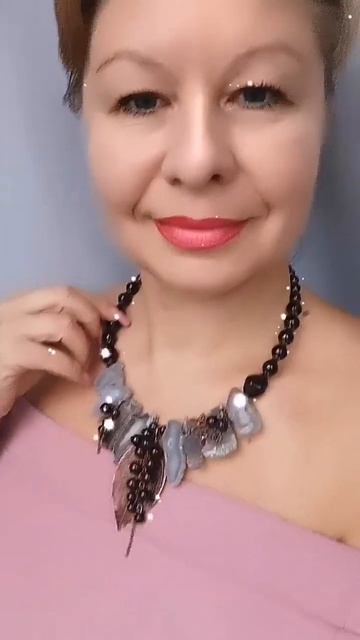 колье со срезами агата и гранатом. #купитьукрашения #г?