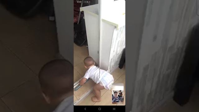 На видео связи с бабушкой Олей