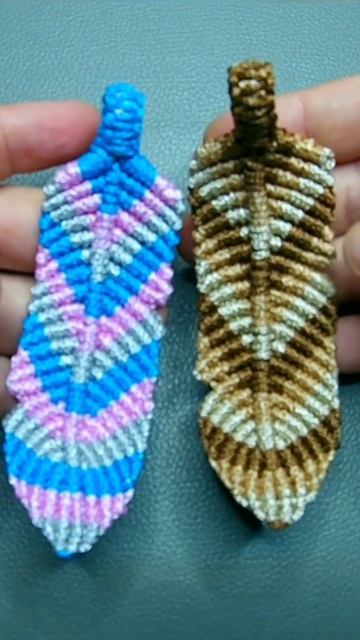 Перо макраме Брелок перо макраме Macrame feather Keychain feather DIY m