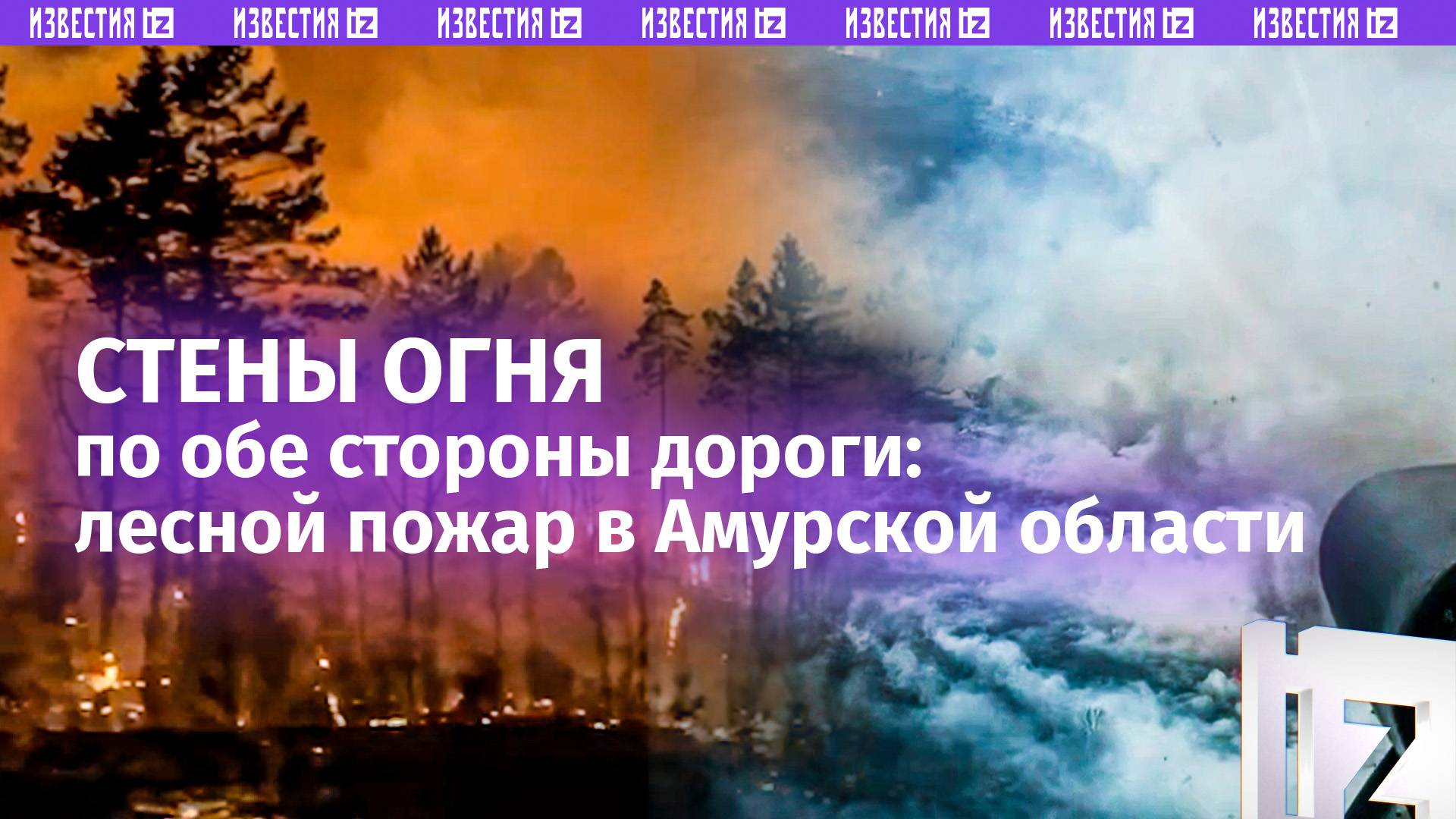 Бесконечная пелена и огненный тоннель: чудовищный лесной пожар разгорелся в Амурской области